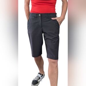 Nivo by Lanctot Women’s Black Bermuda Golf Shorts Pockets Size 4